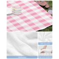 thumbnail image 6 of Pink Checkered Beach Towels Oversized Super Absorbent, Pink White Buffalo Plaid Lightweight Bath Towel Quick Dry Sets For Bathroom/Pool/Rv Camping/Beach Play/Gym Room/Picnic 35"x70", 6 of 8