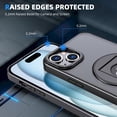 thumbnail image 5 of for iPhone 15 Phone Case with Tempered Glass Screen Protector Mag-Safe Wireless Charging 360° Rotatable Invisible Kickstand Bumpers Shockproof Protective Cover for Women Men Black, 5 of 14