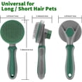 thumbnail image 3 of Dog Brush Cat Brush, Self Cleaning Dog Brush for Grooming, Dog and Cat Comb with Handle for Short/Long Hair, Pet Brush with Self Cleaning Button to Re, 3 of 5