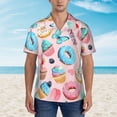 thumbnail image 4 of Daiia Cupcakes and Donuts Hawaiian Shirt for Men Gentle Cotton Regular Short Sleeve Casual-XX-Large, 4 of 9