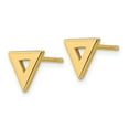 thumbnail image 2 of Real 14kt Yellow Gold Open Triangle Post Earrings; for Adults and Teens; for Women and Men, 2 of 3