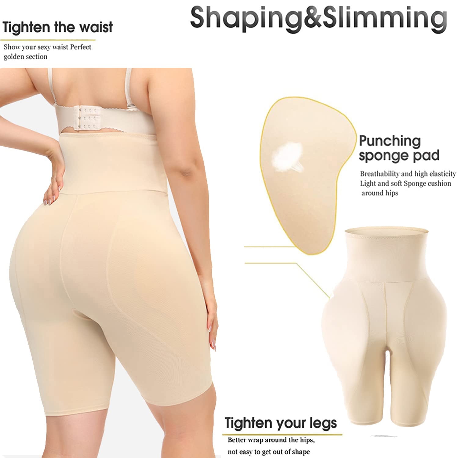 POP CLOSETS Butt Pads for Bigger Butt Hip Pads For Women Shapewear
