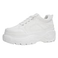 thumbnail image 1 of Zapatillas LUCKY STEP para mujer, con plataforma gruesa, color blanco, talla 9US, 1 of 5