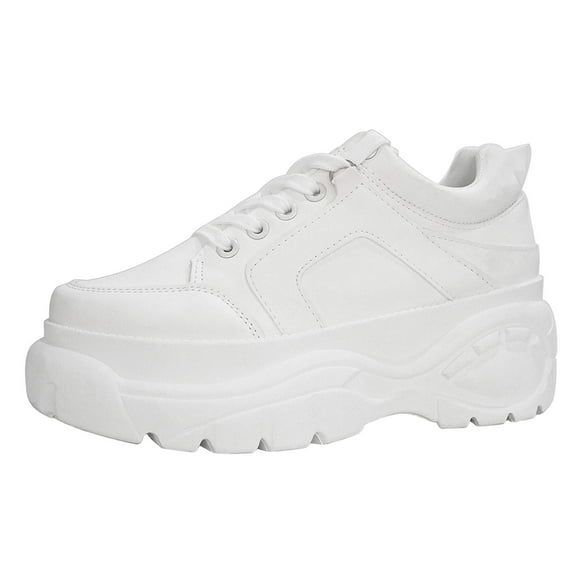 Zapatillas LUCKY STEP Chunky Platform Dad Colorblock White Women