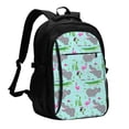 thumbnail image 1 of Disketp Hippo With Flamingos And Crocodiles Mochila de Viaje Estampada para Laptop con Puerto de Carga USB, Mochila Impermeable para Computadora – Regalo para Hombres y Mujeres, 1 of 7