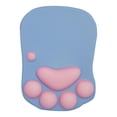 thumbnail image 1 of Alfombrilla de ratón con forma de pata de gato, antideslizante, suave, creativa, práctica y bonita. Azul, 1 of 9