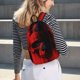 thumbnail image 5 of Disketp Minimalist Skull Red Mochila de Lona Estampada, Mochila Escolar de Viaje Ligera para Estudiantes y Portátil-Medium, 5 of 5