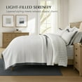 thumbnail image 2 of EVERGRACE Cotton Border Frame Tack-Stitch Quilt Bedding Set King Size, Coastal Oversized 3 Pieces Lightweight Bedspread Coverlet for All Season, with 2 Matching Shams, Washed Black, 2 of 8