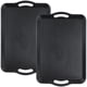 thumbnail image 2 of Bandejas Grandes de Melamina para Servir, Bandeja para Servir con Asas, Bandeja Rectángulo para Servir para Entretenimiento, Fiesta, Buffet, Bandeja para Mesa de Centro, Negro, 16.6 * 11.4 * 1.4 Pulga, 2 of 6
