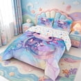 thumbnail image 2 of Manfei Ocean Animal Axolotl Queen Comforter Set,3D Printed Amphibian Comforter Sets Queen,Colorful Stars Reversible,3pcs,1 Comforter and 2 Pillowcases, 2 of 7