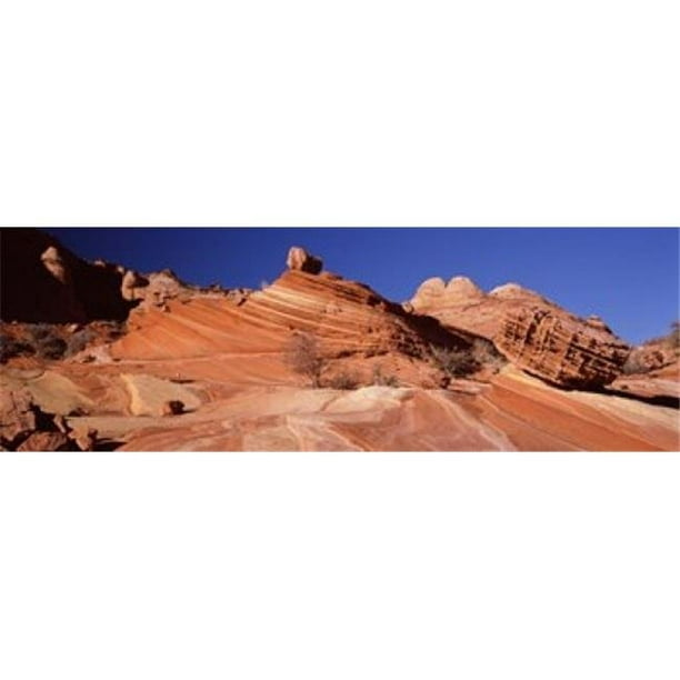 Panoramic Images PPI118822L formations Rocheuses sur un Paysage Aride Coyote Butte Vermillion Falaises Paria Canyon Arizona USA Affiche Imprimée par Panoramic Images - 36 x 12