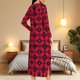 thumbnail image 5 of Camisón de invierno con estampado navideño a cuadros para mujer, con cremallera y bolsillos, holgado, para mujer, 5 of 9