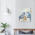 LHONGY Bathroom Bird Decor Wall Art, Blue and Gray Wall Picture