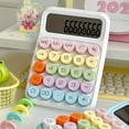 thumbnail image 4 of 1pc Keyboard Calculator Office 12-digit Mechanical Calculator Cute Candy Color Calculator Desktop Stationery, 4 of 9