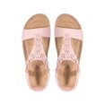 thumbnail image 4 of Sandalias confort con tacón corrido bajo y correa de fácil ajuste unicolor para mujer, 4 of 4