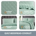 thumbnail image 6 of Swift Home 2PC Reversible Diamond Stitch Lightweight Quilt & Sham Set, Sage, Twin/Twin XL, 6 of 6