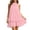 Pink, variant on AJGRHE Party Dress for Women Feel Ruffled Bubble Dress Self-Tie Strap Sleeveless Backless Fitted Mini Dress Hot Pink L