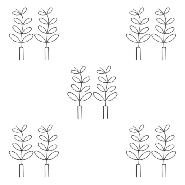 serony 2pcs/set Garden With Stackable Plant Climbing Trellis Durable And Lightweight black Sharp tail style,2 sets 5Set
