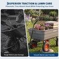 thumbnail image 3 of Graden Dump Cart, 600 Lb Capacity, Yard Utility Wagon With 180° Adjustable Handle, All Terrain Tires & Quick Release System, Poly Dump Cart for Soils Plants Tools, Heavy Duty, 3 of 10