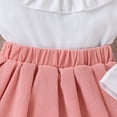 thumbnail image 6 of Mifsaly 2 Piece Skirt Sets for Girls Long Sleeve Ribbed Ruffle Tops with Bowknot and Pleated Skirts Toddler Kids Cute Casual School Fall Winter Outfits, 6 of 8