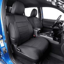 EKR Custom Fit Sierra Car Seat Covers for 2009 2010 2011 2012 2013 GMC Sierra 1500 Work Truck(2 Doors 2 Row)-Full Set Neoprene Car Seat Cushion(Black)