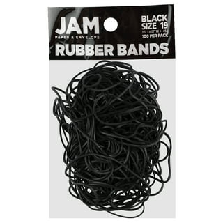 Uxcell Rubber Band Black Stretchable Rubber Elastic Band 0.5inch Dia with  S-Clips for Home Office, Pack of 600