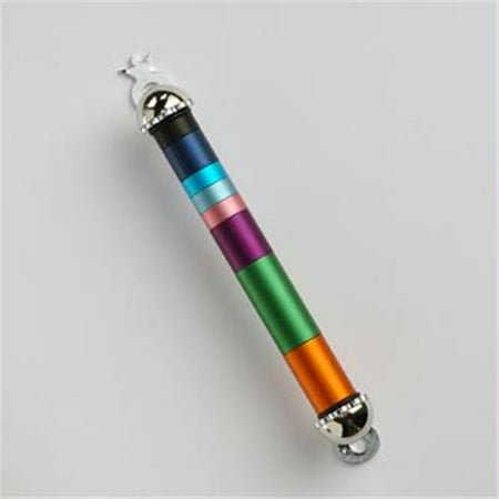 Judaica CA-MZ-R07 Handmade Rainbow Israeli Mezuzah