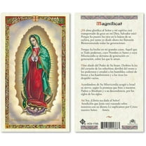 Oracion a La Magnificat Virgen Guadalupe Tarjetas Laminadas en Espanol Laminated Prayer Cards - Pack of 25