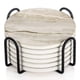 thumbnail image 1 of Posavasos estilo mármol, base antideslizante de cerámica absorbente, absorción rápida de agua, decoración elegante para mesa de café de 4 pulgadas, 1 of 5