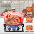 thumbnail image 4 of for Enameled Cast Iron Cookware Set - 7 Piece Set of Dutch Ovens, Sauce Pan, Skillet, 3 Lids, Dutch Oven Set, Ceramic Nonstick Coated, Heavy Duty, Gas/Induction Compatible, PFOA Free, Red, 4 of 7