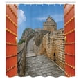 thumbnail image 3 of Ambesonne China Shower Curtain, Silk Road, 69"Wx75"L, Multicolor, 3 of 5
