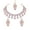 Light Purple 5745, variant on Indian Women's Jewelry Set, Rose Gold Plated Rhinestone Crystal Drop Prom Party Accessories Wedding Bride Earrings Necklace Set