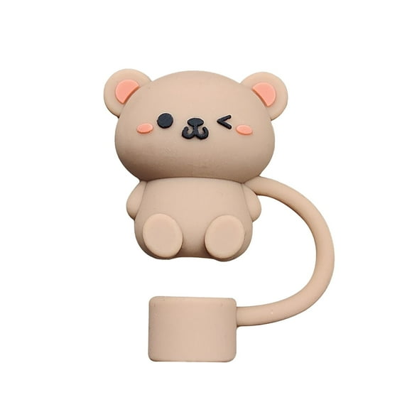 Binwennn plus plus Tube Neon Colorful Silicone Cartoon Straw Caps And Reusable Drink Covers For Kids