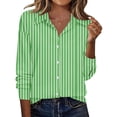 thumbnail image 3 of Camisas de Manga Larga para Mujeres Blusa de Trabajo Casual de Ajuste Suelto con Collar de Solapa Versátil Capa de Color Sólido, 3 of 7