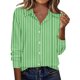 thumbnail image 3 of Camisas de Manga Larga para Mujeres Blusa de Trabajo Casual de Ajuste Suelto con Collar de Solapa Versátil Capa de Color Sólido, 3 of 7