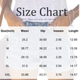 thumbnail image 3 of Women's High Waisted Light Wash Cuffed Denim Shorts Frayed Hem Casual Summer Distressed Short Jean Shorts Sky Blue 2XL, 3 of 5