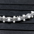 thumbnail image 3 of Zhuge Horquillas para el pelo de boda con flores para novias, peinetas con perlas de cristal,joyas con diamantes de imitación para novias, damas de honor y mujeres (plateado C), 3 of 3