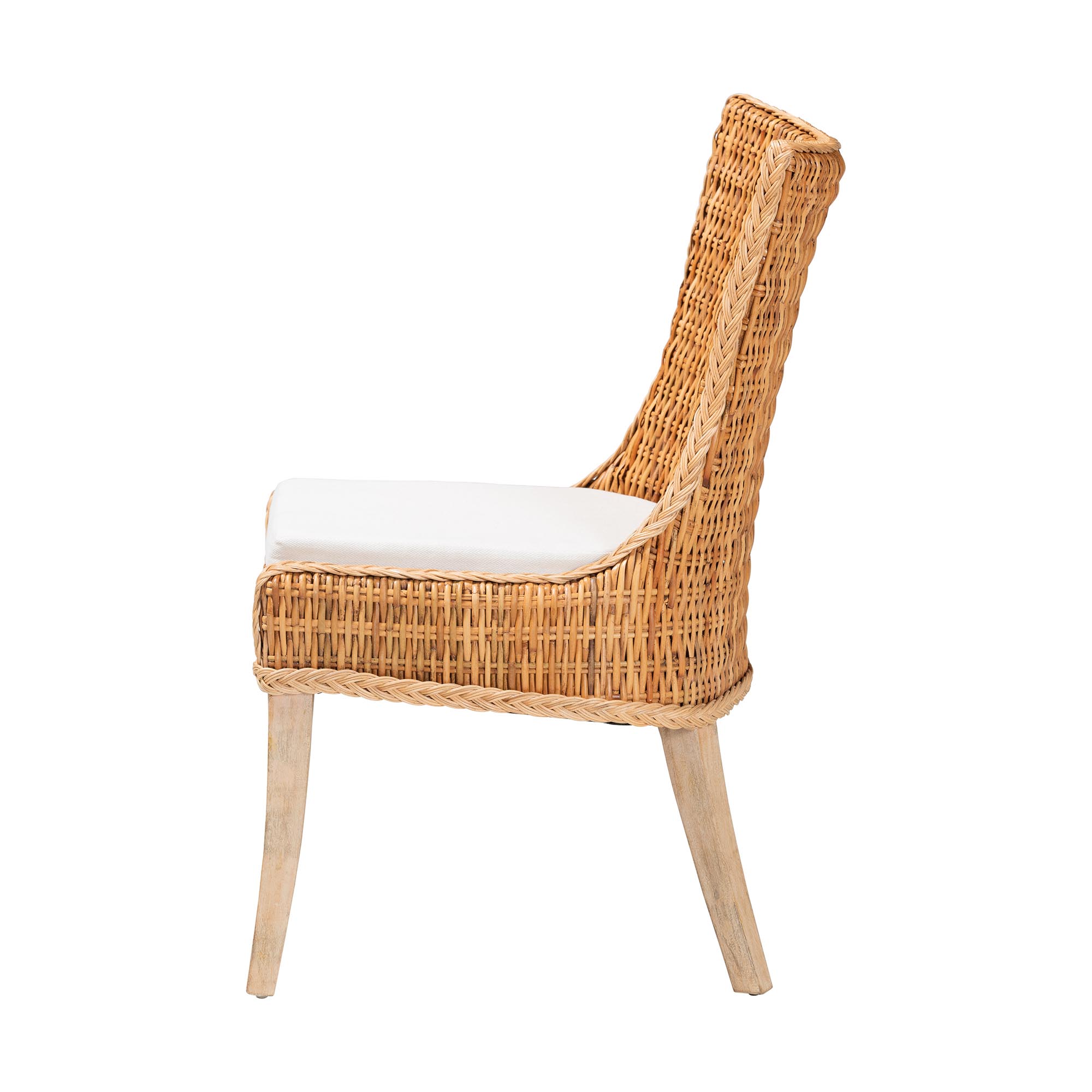 bali & pari Derris Boho Dining Chair, Light Honey