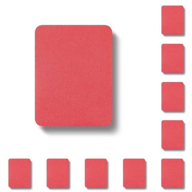 Bewildely Parches para planchar, apliques de parche en blanco, adorno para el codo de la rodilla, accesorios de costura de estilo Simple, juego Rosado 10Conjunto