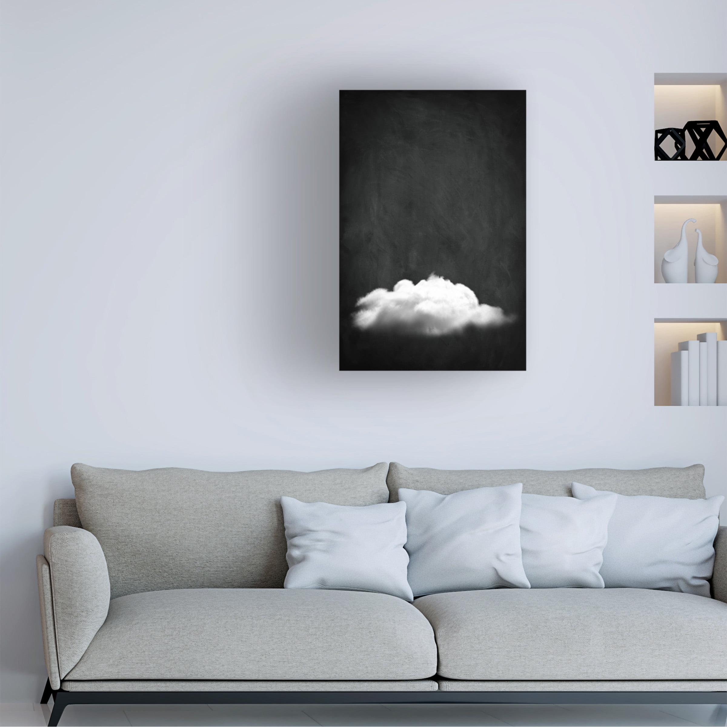 Aureous 'Black Cloud No2' Canvas Art