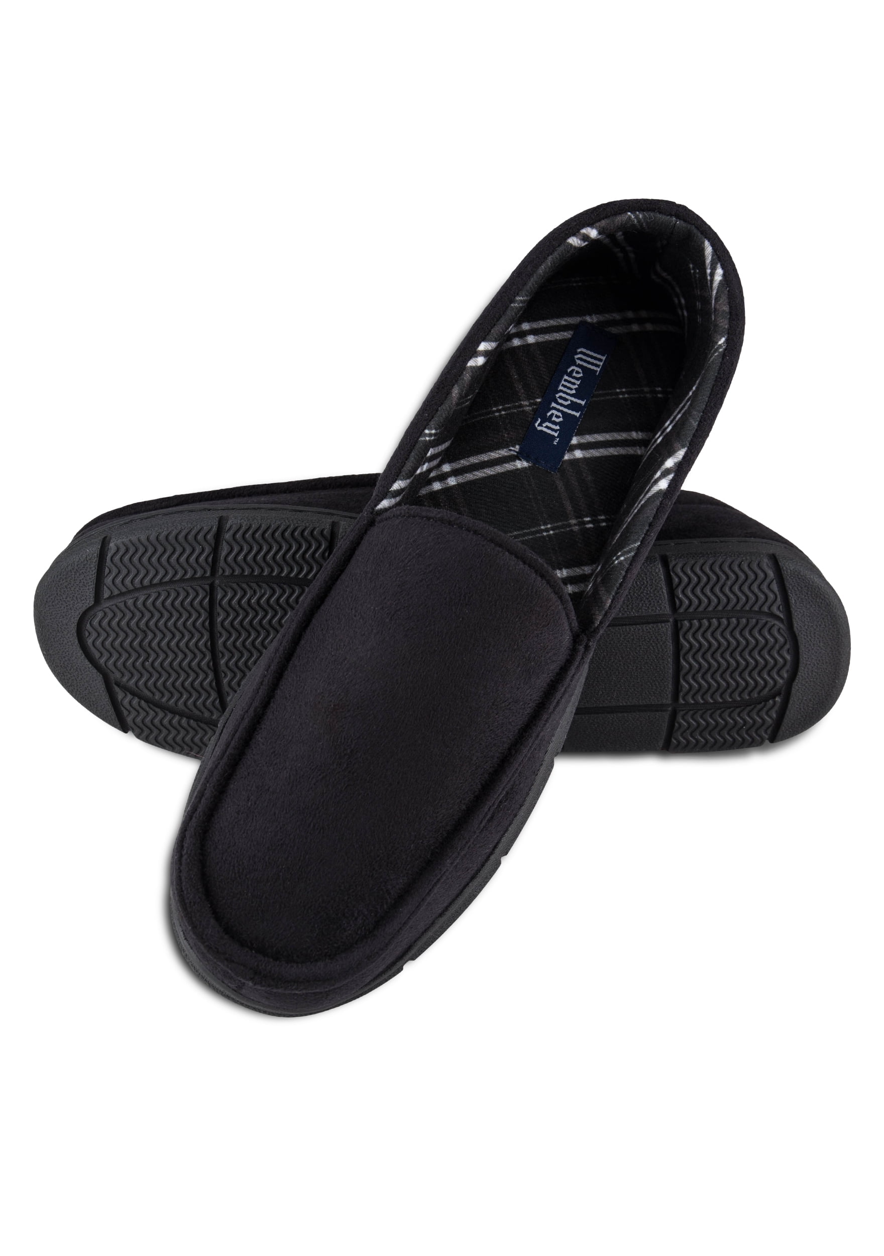 HAGGAR Slippers Mens Size 9.5 10.5 Black Microsuede Cozy Lined Open Back 81Xv128QW7L._AC_UY900_.jpg main image 4