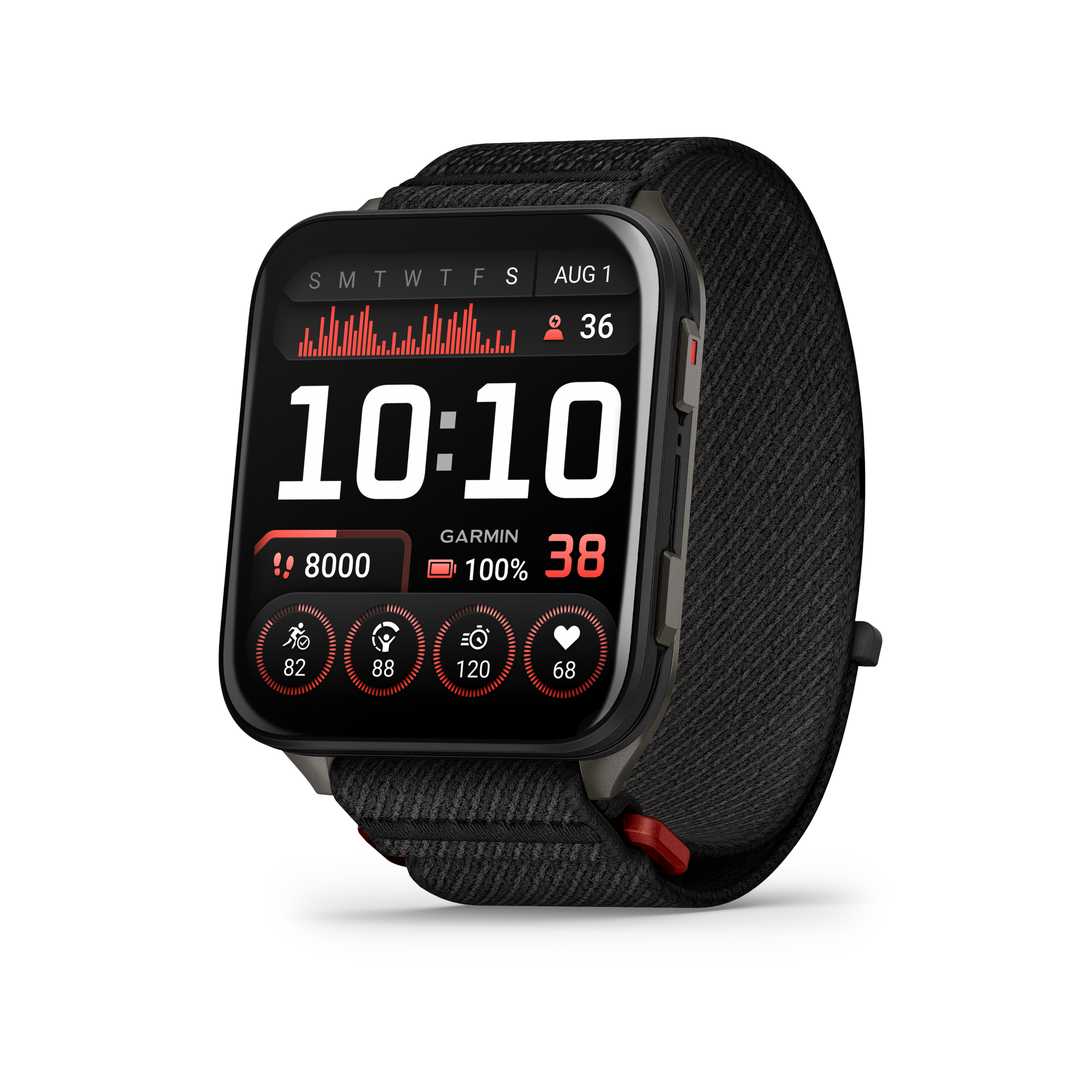 Garmin Venu X1, Thin and Lightweight GPS Smartwatch, AMOLED Display, Advanced Health and Fitness Features, Black with Slate Titanium Caseback and Black ComfortFit Nylon Band