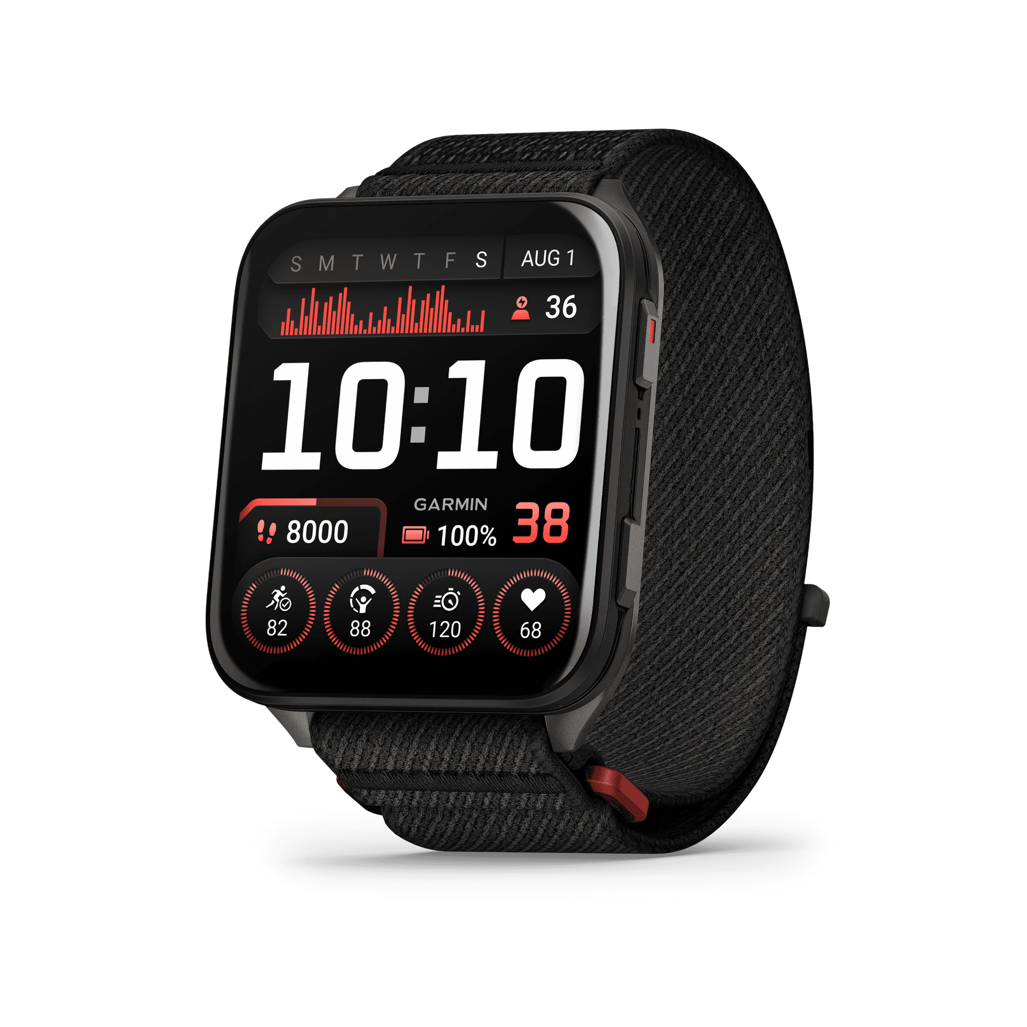 Garmin Venu X1, Thin and Lightweight GPS Smartwatch, AMOLED Display, Advanced Health and Fitness Features, Black with Slate Titanium Caseback and Black ComfortFit Nylon Band