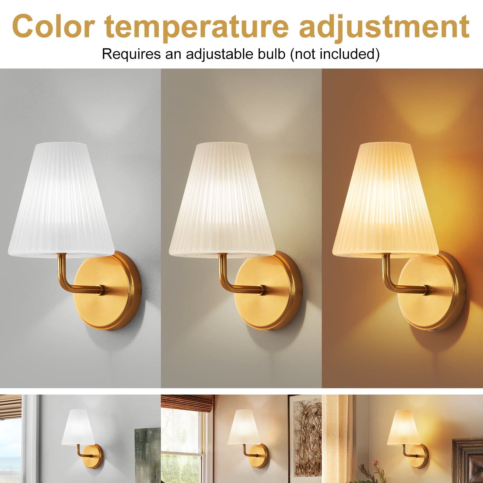 RRBEST Wall Sconce E12 Wall Light Indoor Lighting Fixture for Hallway Stairs Corridor