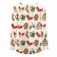 thumbnail image 4 of Camisas Navideñas Para Mujer, Camisetas de Manga Larga, Jersey Con Estampado Navideño Informal, Blusa Con Botones de Cuello Redondo Odeerbi ODB202370, 4 of 6