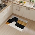 thumbnail image 2 of ODIKA 3'x5' Washable Throw Rug Alfombras Minimalist Abstract Arc Motif Contemporary Para for Entryway, Kitchen, Mudroom, Stain Resistant, Low Profile, Non-Slip, 2 of 7