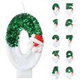 thumbnail image 7 of Mouliraty Christmas Themed Birthday Candles, Green White Santa Claus Candle Red Hat Snowman Christmas Digital Candle, Christmas Birthday Party Decorations Supplies Gifts, A, 7 of 7