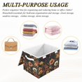 thumbnail image 6 of Yayeee Collapsible Cube Storage Bin with Lid Fabric Closet Decorative Basket with Handles, Dark Floral Pattern, 6 of 7
