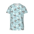 thumbnail image 4 of Wukai Cute Panda Bear Youth Unisex Short Sleeve T-Shirt for Boys, Girls, Teens, and Kids-Small, 4 of 7