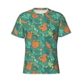 thumbnail image 4 of Qekee Fall Forest Squirrel Classic Fit T-Shirt Men's Shirt Men's Tight Short Sleeves for Exercise, Running, Mountaineering - Fall Forest Squirrel, 4 of 9